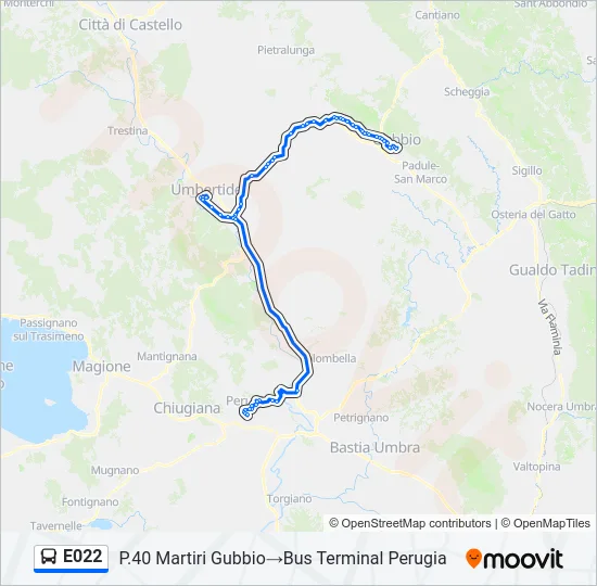 E022 Bus Line Map