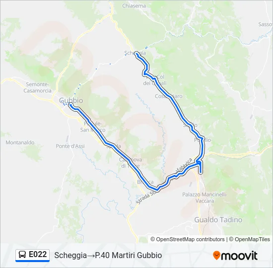 E022 Bus Line Map