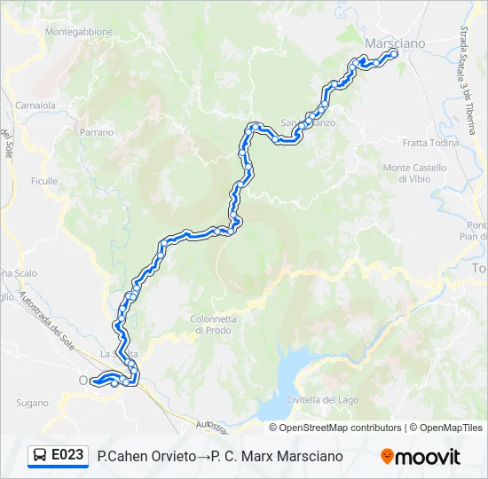 E023 Bus Line Map