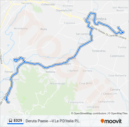 E029 Bus Line Map