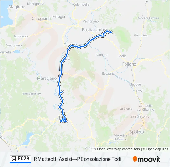E029 Bus Line Map