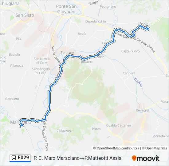 E029 Bus Line Map