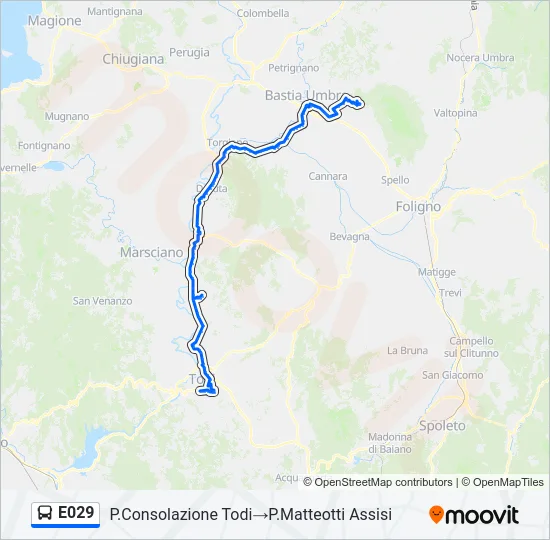 E029 Bus Line Map