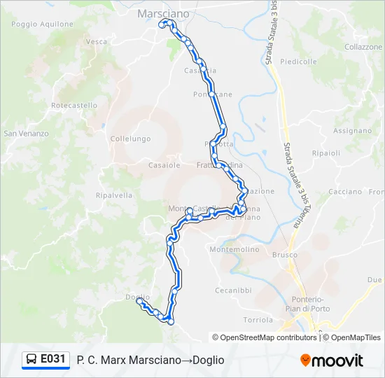 E031 Bus Line Map