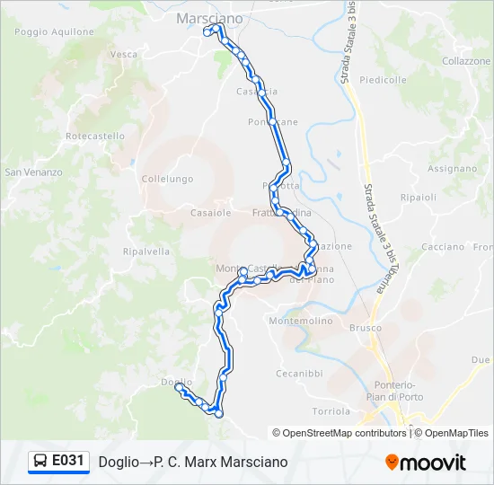 E031 Bus Line Map
