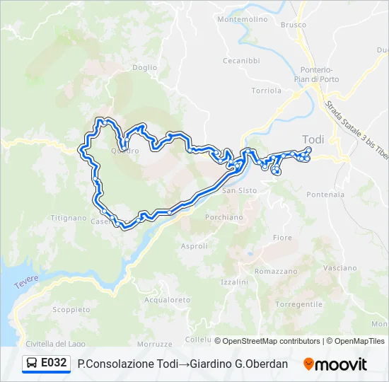 E032 Bus Line Map