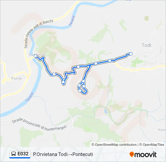 E032 Bus Line Map