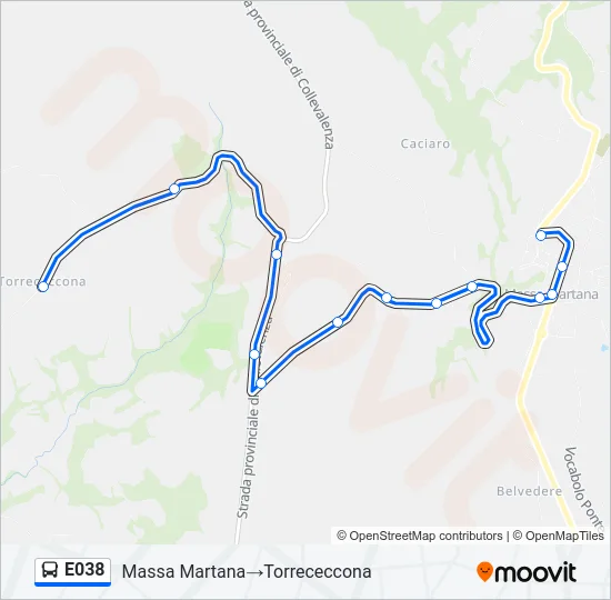E038 Bus Line Map