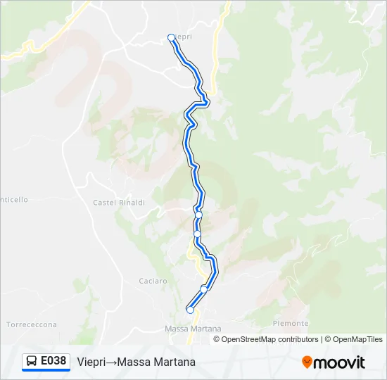 E038 Bus Line Map