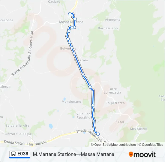 E038 Bus Line Map