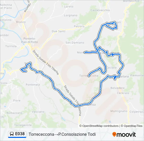 E038 Bus Line Map