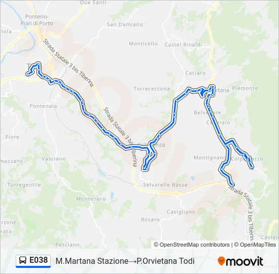 E038 Bus Line Map