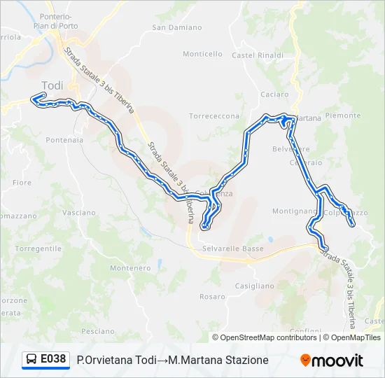 E038 Bus Line Map