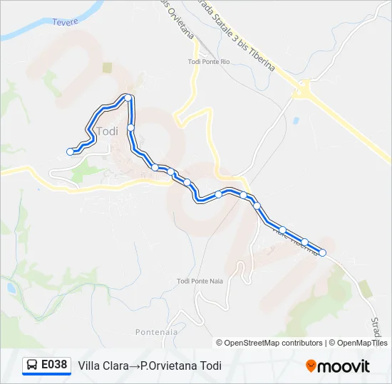 E038 Bus Line Map
