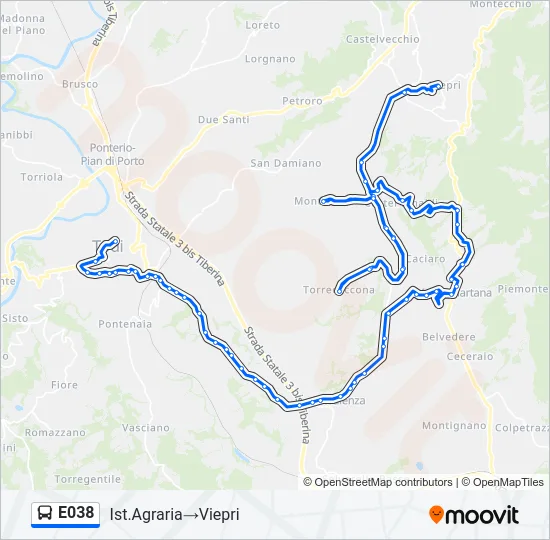 E038 Bus Line Map