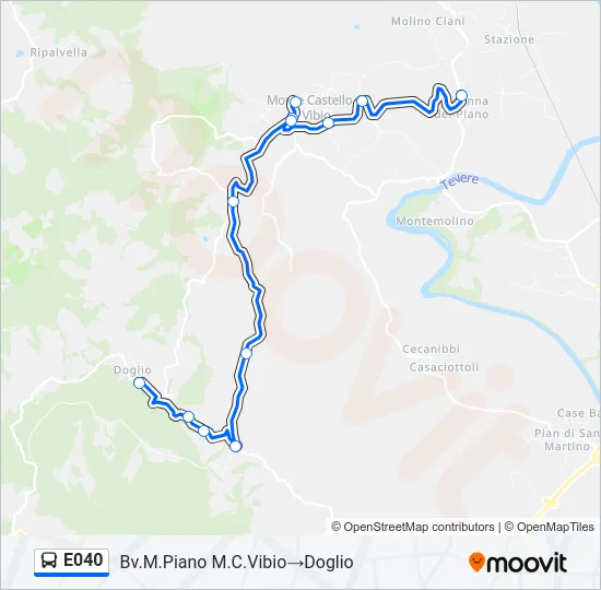 E040 Bus Line Map