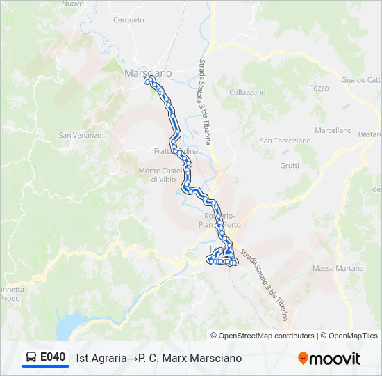 E040 Bus Line Map