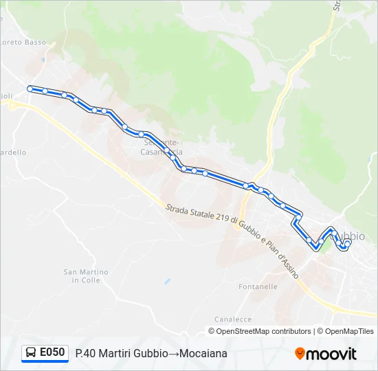 E050 Bus Line Map