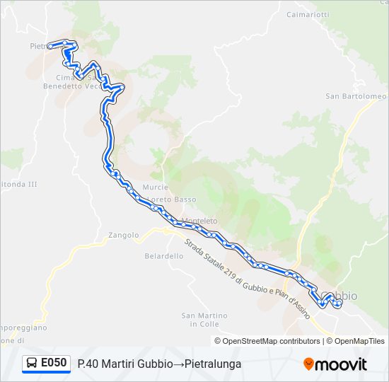 E050 bus Line Map