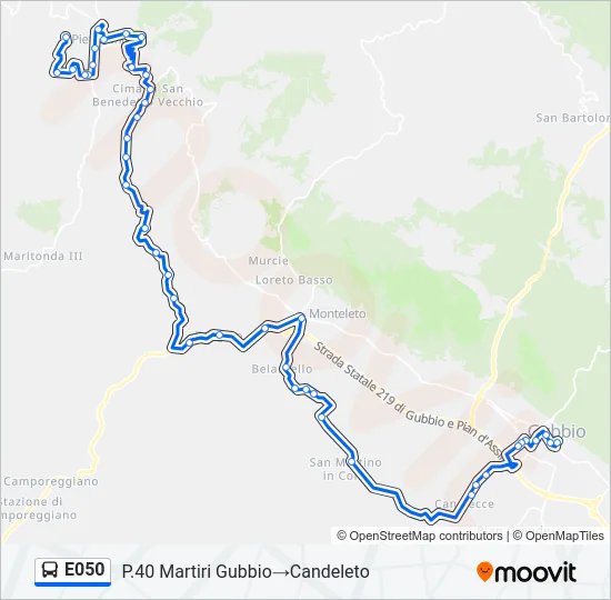 E050 Bus Line Map