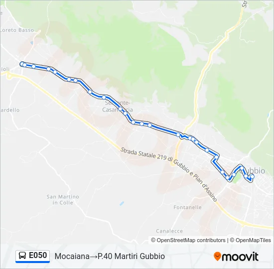 E050 Bus Line Map