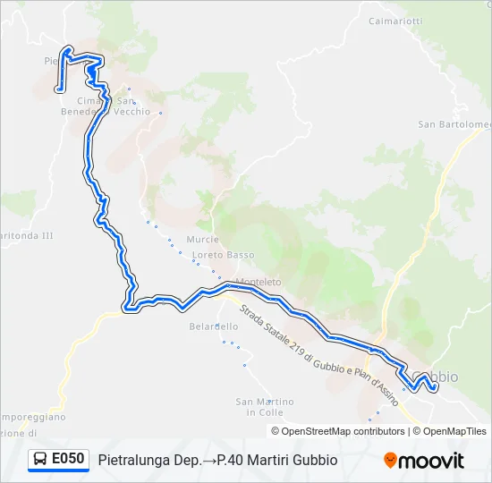 E050 Bus Line Map