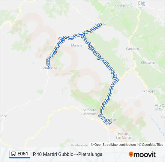 E051 Bus Line Map