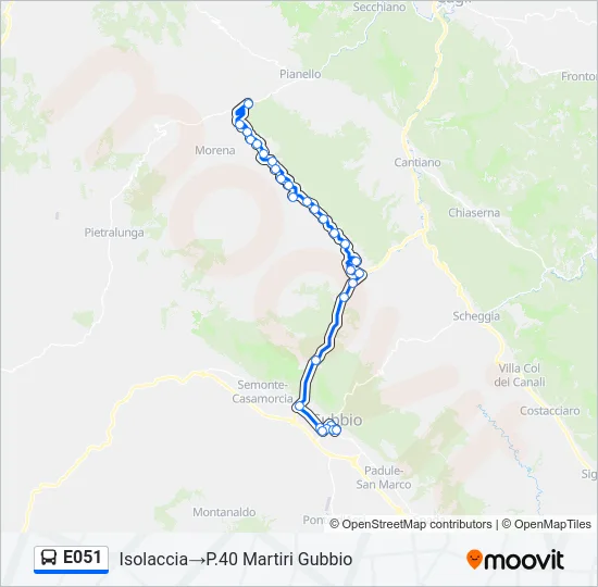 E051 Bus Line Map
