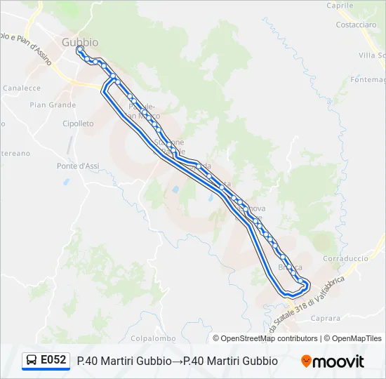 E052 Bus Line Map
