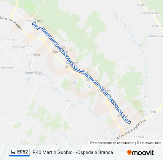 E052 Bus Line Map