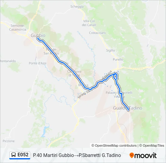 E052 Bus Line Map