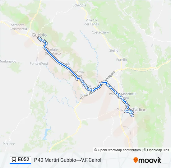 E052 Bus Line Map