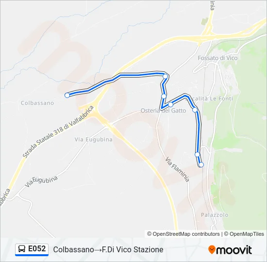 E052 Bus Line Map