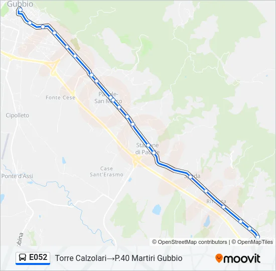 E052 Bus Line Map