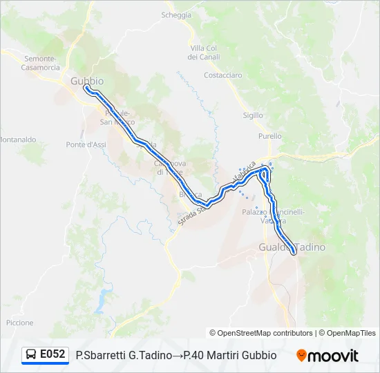 E052 Bus Line Map