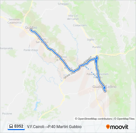 E052 Bus Line Map