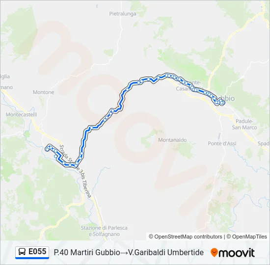 E055 Bus Line Map