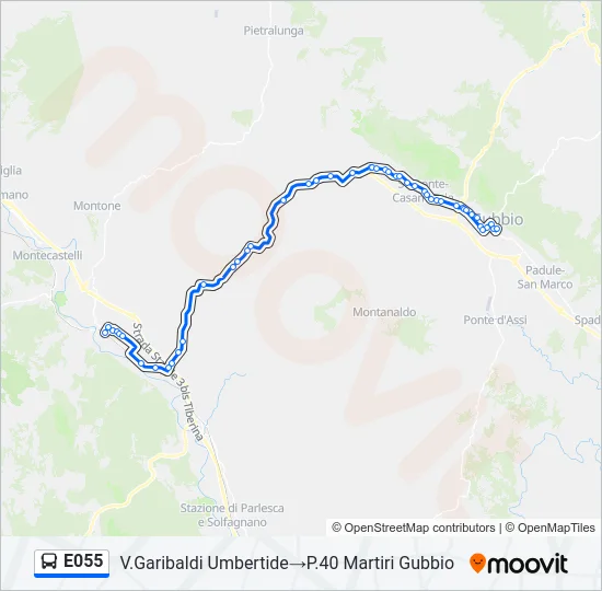 E055 Bus Line Map