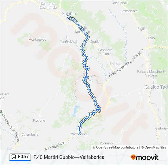 E057 Bus Line Map