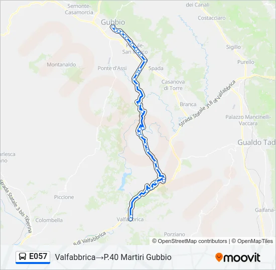 E057 Bus Line Map
