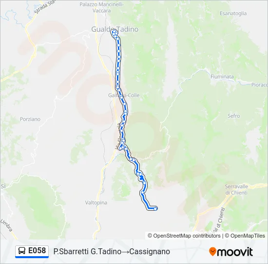 E058 Bus Line Map