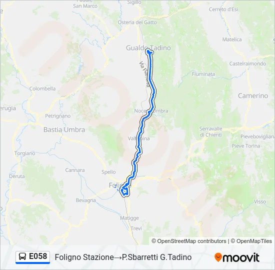 E058 Bus Line Map