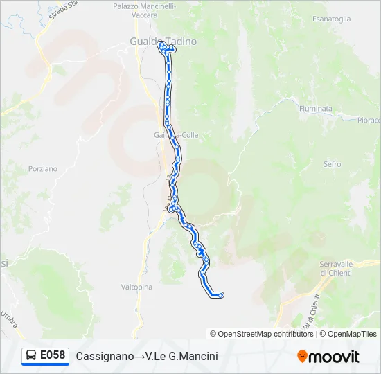 E058 Bus Line Map