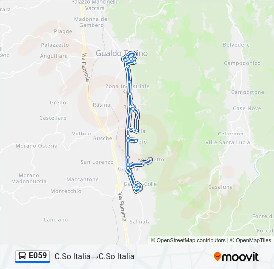 E059 Bus Line Map