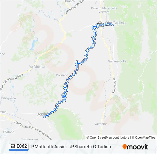 E062 Bus Line Map