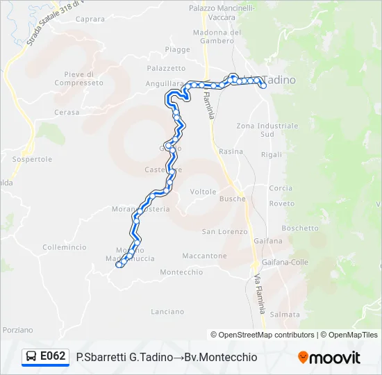 E062 Bus Line Map