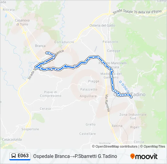 E063 Bus Line Map