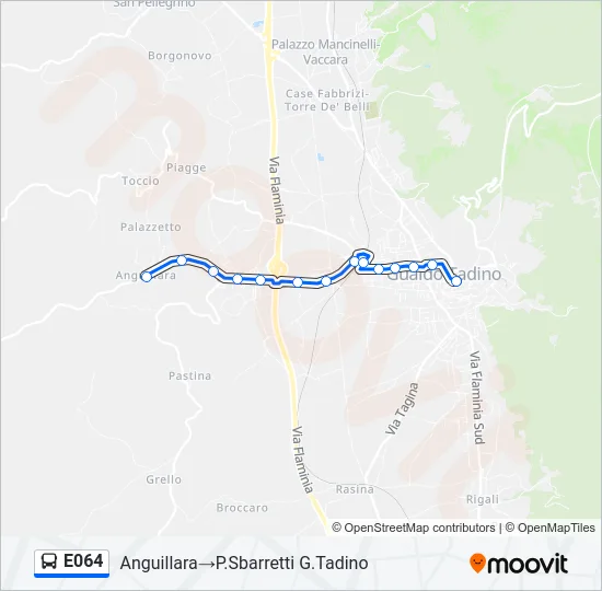 E064 Bus Line Map