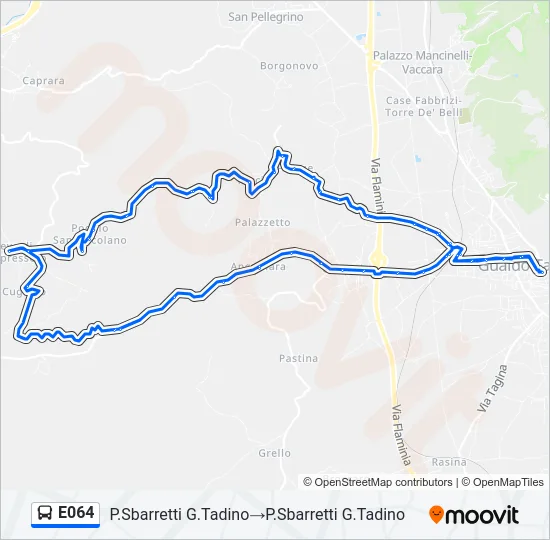 E064 Bus Line Map