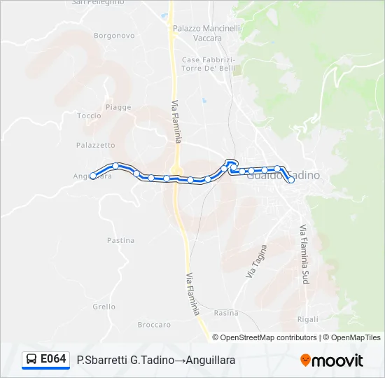 E064 Bus Line Map